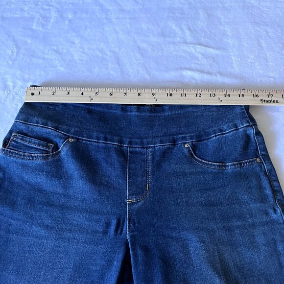 Sculpting Slim Leg Mid Rise Pull on Jeans Women 8 - Picture 4 of 6